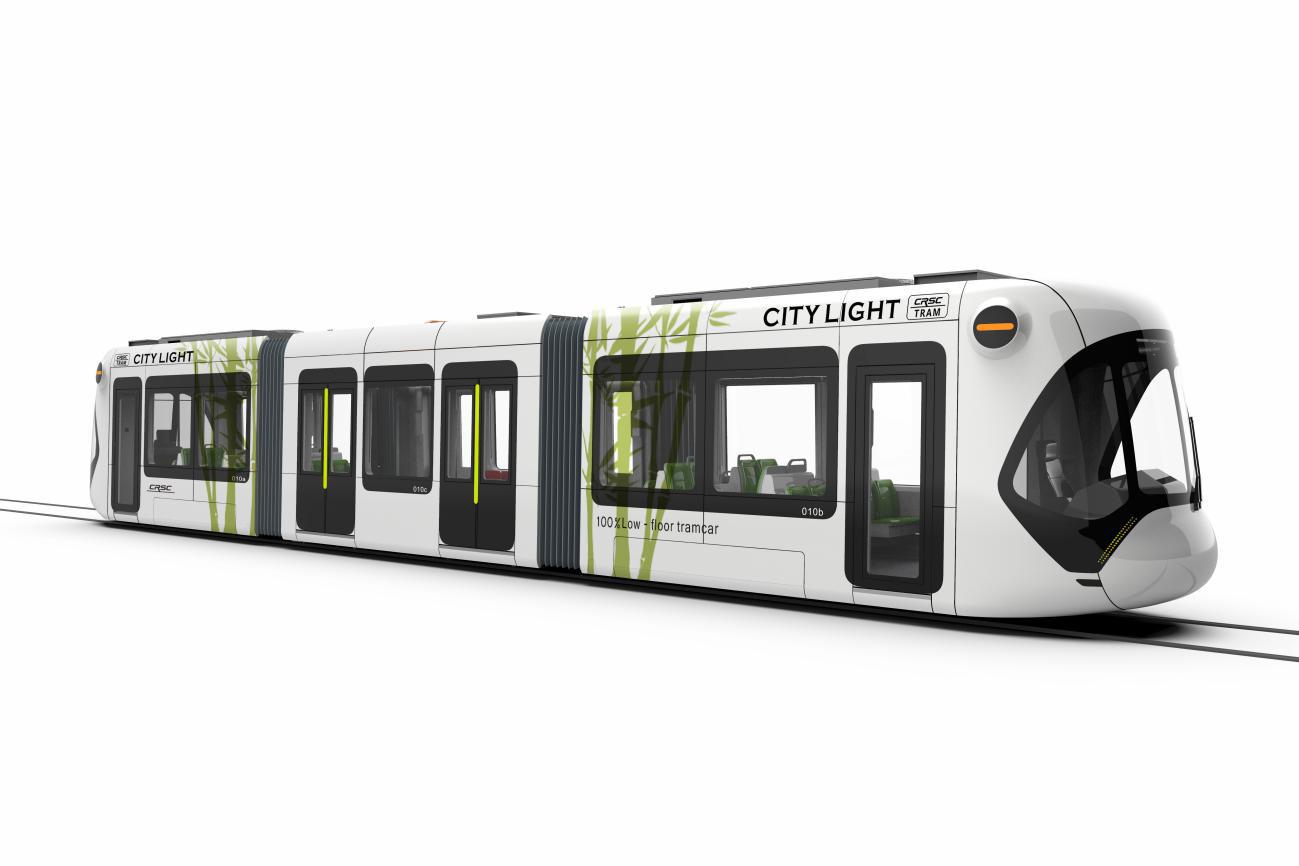 三模塊兩轉向架有軌電車